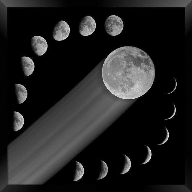 Moon phases Framed Print by mark humpage