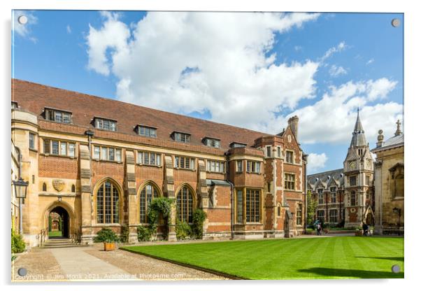 Pembroke College, Cambridge University Acrylic by Jim Monk