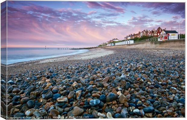 Pebble Beach. Southwold, Suffolk Canvas Print by Martin Tosh