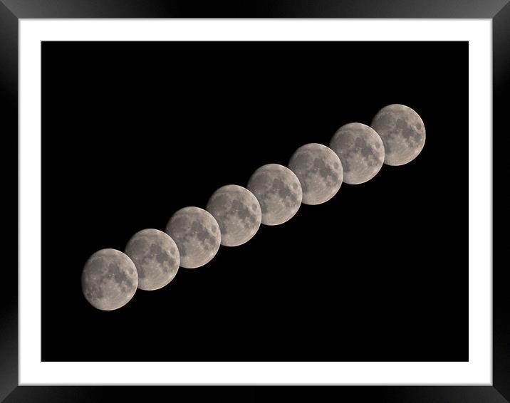 Moon kissing moon Framed Mounted Print by mark humpage