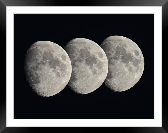 Moon trio Framed Mounted Print by mark humpage