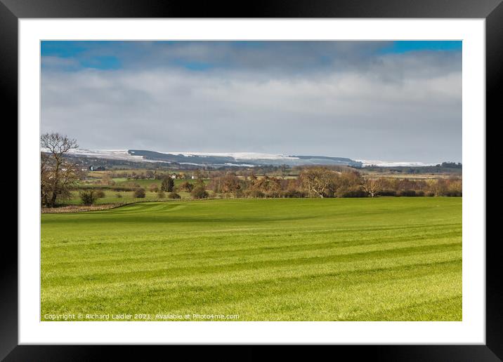 Rolled Wheat and Fresh Snow Framed Mounted Print by Richard Laidler