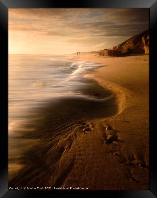 Beach Walk Framed Print by Martin Tosh