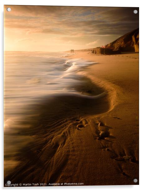 Beach Walk Acrylic by Martin Tosh
