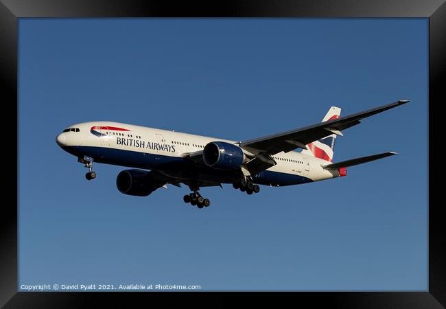 British Airways Boeing 777-236        Framed Print by David Pyatt