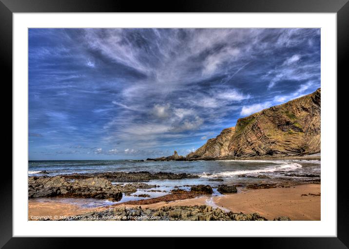 Majestic Hartland Sea View Framed Mounted Print by Mike Gorton