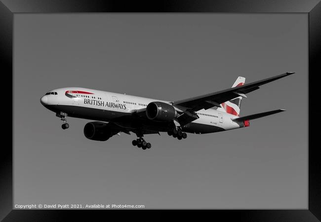 British Airways Boeing 777-236         Framed Print by David Pyatt