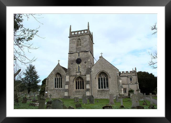Crudwell church Framed Mounted Print by Ollie Hully