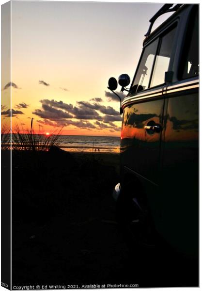 VW sunset Canvas Print by Ed Whiting
