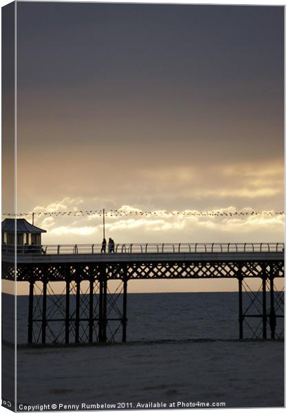 a stroll on the pier Canvas Print by Elouera Photography