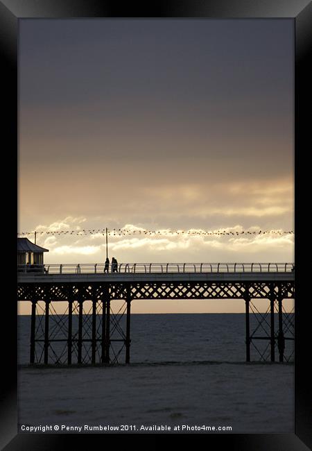a stroll on the pier Framed Print by Elouera Photography
