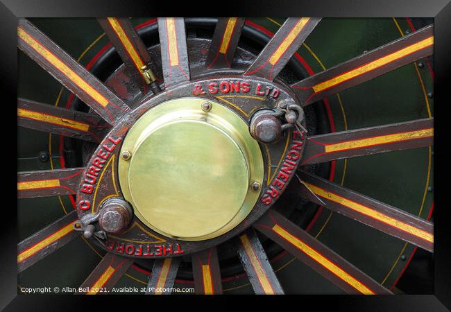 Burrell Traction Engine Wheel Hub Framed Print by Allan Bell