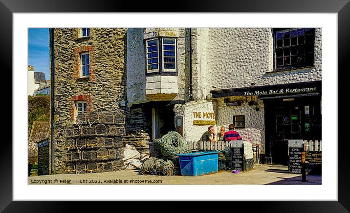 Relaxing At Port Isaac  Framed Mounted Print by Peter F Hunt