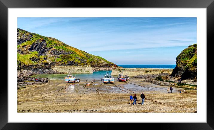 Port Isaac Harbour Framed Mounted Print by Peter F Hunt