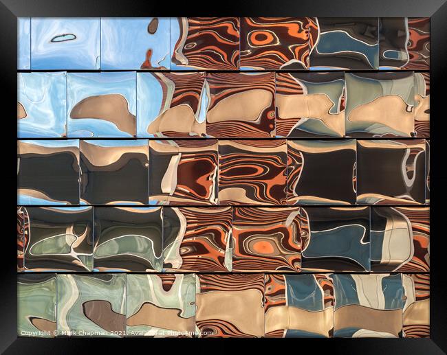 Abstract reflections in mirror tile cladding, Leicester Framed Print by Photimageon UK