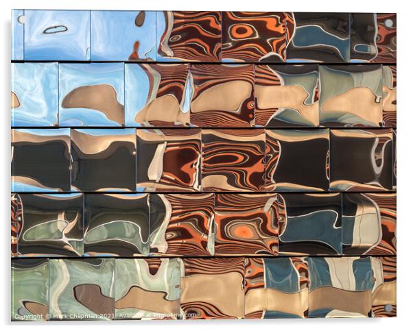 Abstract reflections in mirror tile cladding, Leicester Acrylic by Photimageon UK