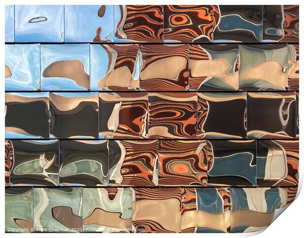 Abstract reflections in mirror tile cladding, Leicester Print by Photimageon UK