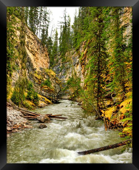Fast River, Alberta, Canada Framed Print by Mark Llewellyn