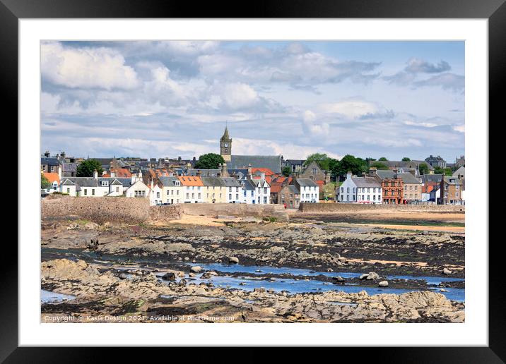 Anstruther Across the Rocks, Fife, Scotland Framed Mounted Print by Kasia Design