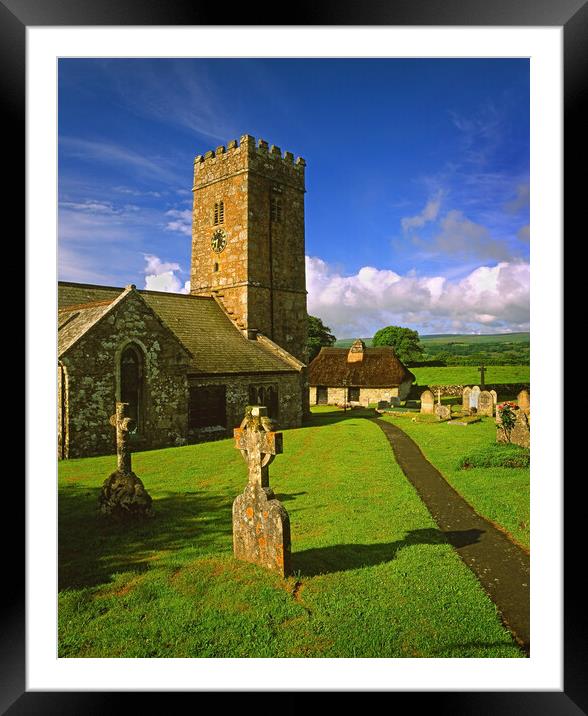 Church of St Peter, Buckland in the Moor Framed Mounted Print by Darren Galpin