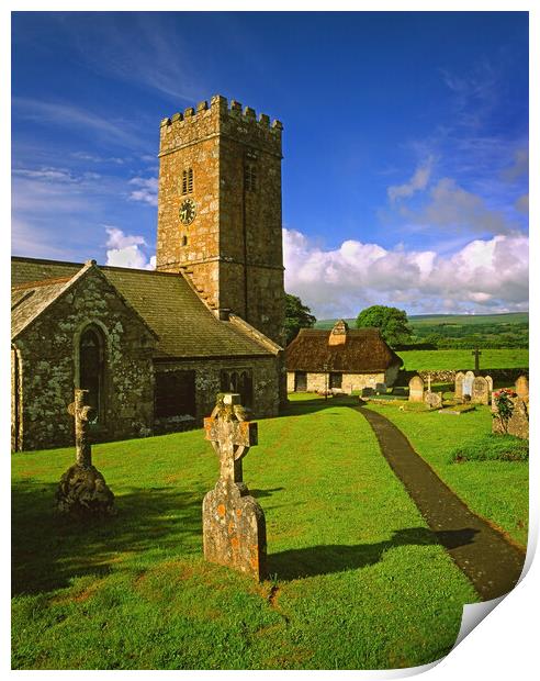 Church of St Peter, Buckland in the Moor Print by Darren Galpin