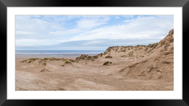 Formby sand dunes panorama Framed Mounted Print by Jason Wells