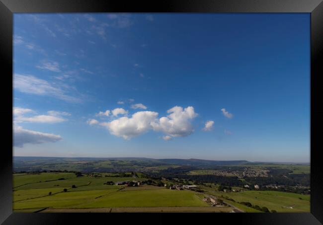View from Castle Hill - Huddersfield Framed Print by Glen Allen