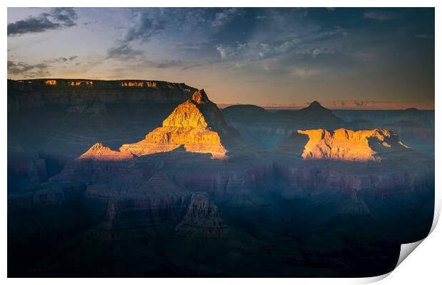 Grand Canyon scenic views and landscapes Print by Elijah Lovkoff