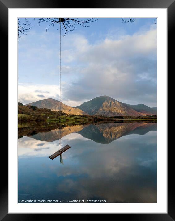 Rope swing and calm waters of Loweswater Framed Mounted Print by Photimageon UK