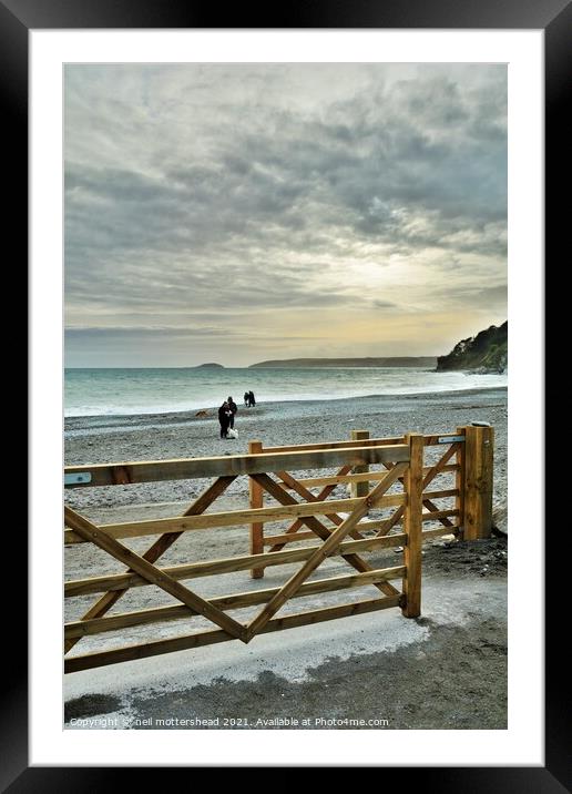 Gateway To Seaton Beach, Cornwall. Framed Mounted Print by Neil Mottershead