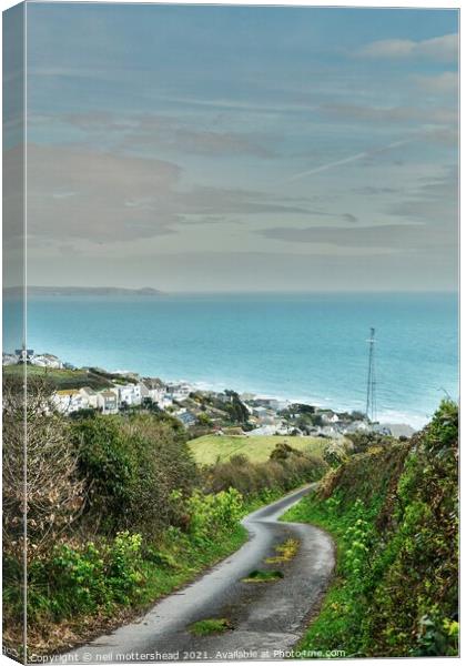 Approaching Downderry, Cornwall. Canvas Print by Neil Mottershead