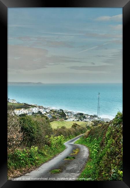Approaching Downderry, Cornwall. Framed Print by Neil Mottershead