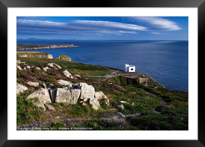 Elin's Tower, Holy Island. Framed Mounted Print by Philip Veale
