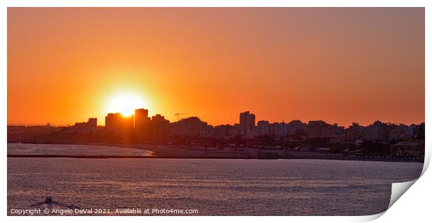 Sunset over Portimao Print by Angelo DeVal