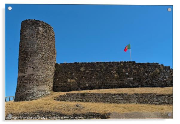 Castle of Aljezur Acrylic by Angelo DeVal