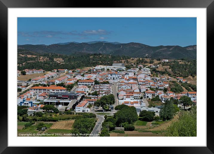 Aljezur from the castle Framed Mounted Print by Angelo DeVal