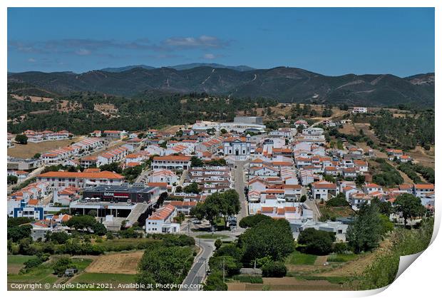 Aljezur from the castle Print by Angelo DeVal