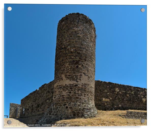 Medieval Castle of Aljezur Acrylic by Angelo DeVal