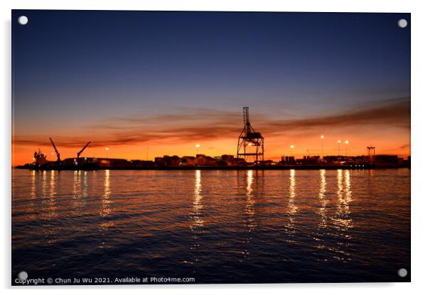 Sunset view of Fremantle, WA, Australia Acrylic by Chun Ju Wu