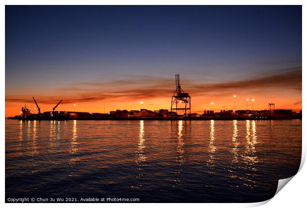 Sunset view of Fremantle, WA, Australia Print by Chun Ju Wu