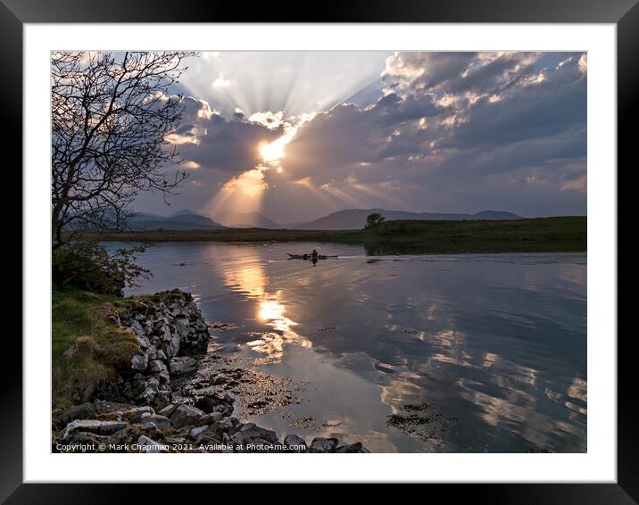 Sea Kayaker sunset, Broadford Bay, Isle of Skye Framed Mounted Print by Photimageon UK