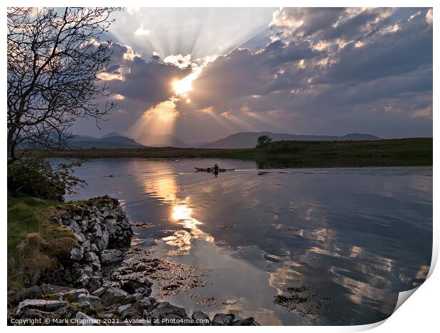 Sea Kayaker sunset, Broadford Bay, Isle of Skye Print by Photimageon UK