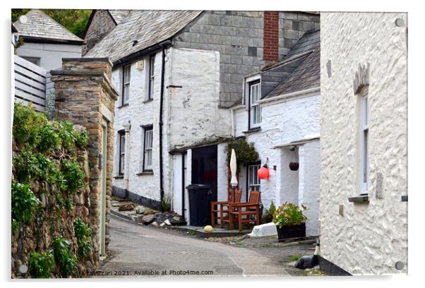 Picturesque Port Isaac Acrylic by Alexandra Lavizzari