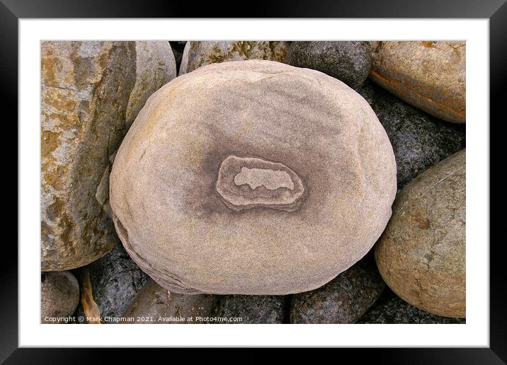 Eroded pebble rock art, Isle of Skye, Scotland Framed Mounted Print by Photimageon UK