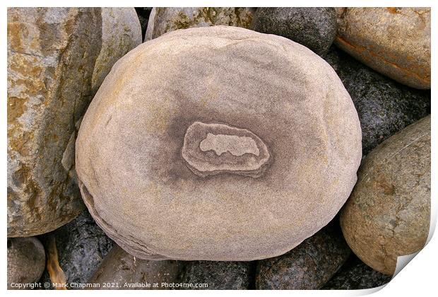 Eroded pebble rock art, Isle of Skye, Scotland Print by Photimageon UK