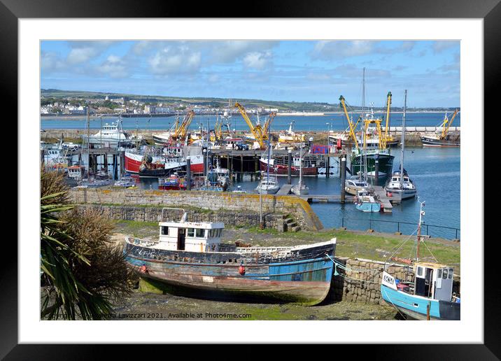 Newlyn Harbour Framed Mounted Print by Alexandra Lavizzari