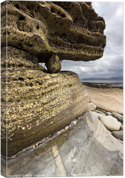 Eroded sea cliffs near Elgol, Isle of Skye, Scotland Canvas Print by Photimageon UK