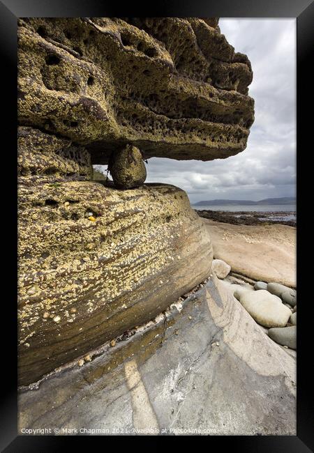 Eroded sea cliffs near Elgol, Isle of Skye, Scotland Framed Print by Photimageon UK