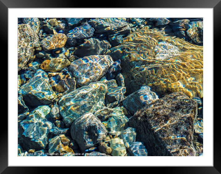 Water ripples and colourful pebbles, Isle of Skye  Framed Mounted Print by Photimageon UK