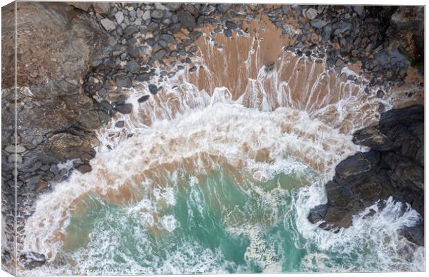 Newquay waves Canvas Print by Tim Woolcock